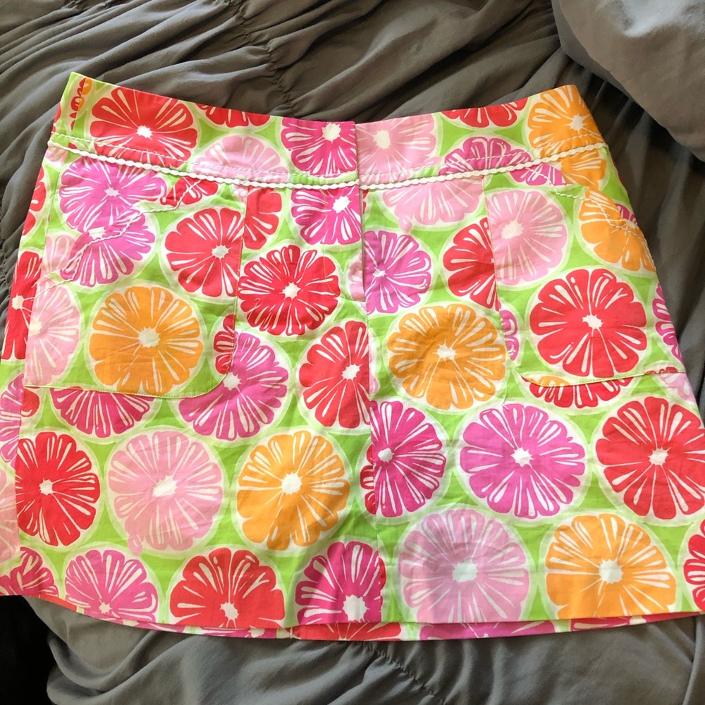 Lilly Pulitzer Grapefruit Print skirt